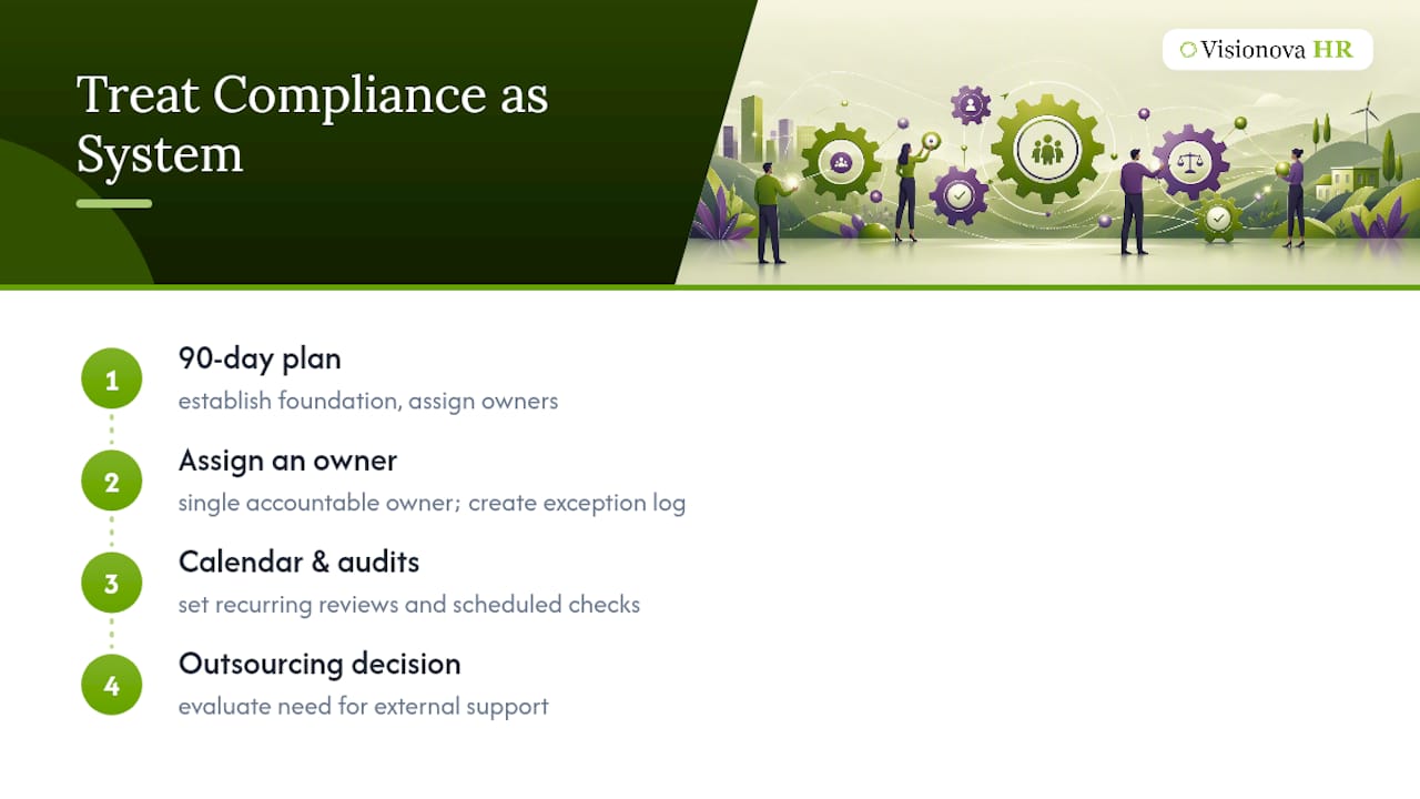 Treat Compliance Like an Operating System, Not a Project — overview diagram