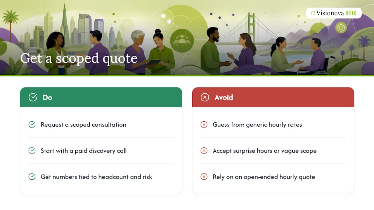 Get a scoped HR quote instead of guessing — overview diagram