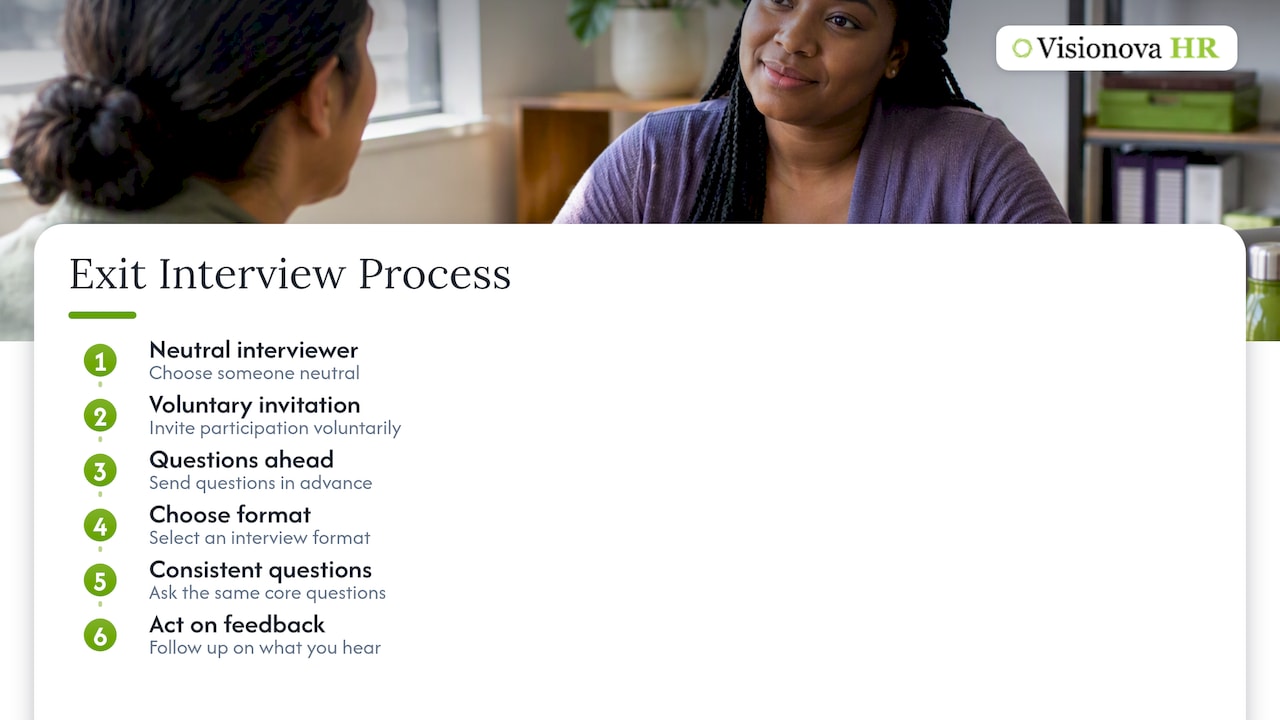 Six stages of a consistent exit interview process